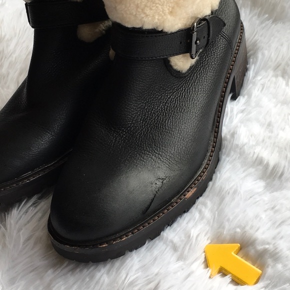 Coach Gabriella Shearling Ankle Bootie Boots I Size 10 - Picture 10 of 16